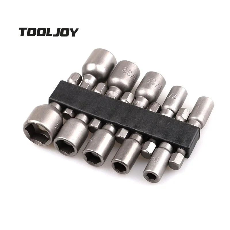 Tool Joy Magnetic Nut Driver Impact Grade Socket Adapter Hex Shank Drill Nut Driver Power Extension Nut Bit for Drills