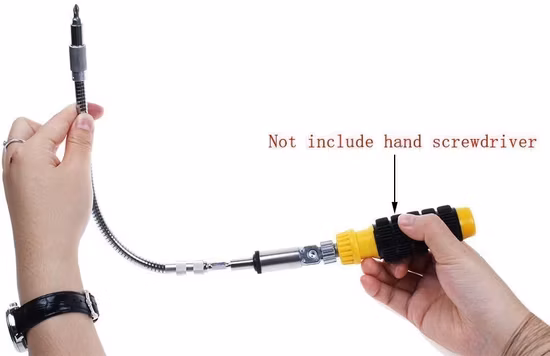 フレキシブルシャフト先端延長ドライバービットホルダー